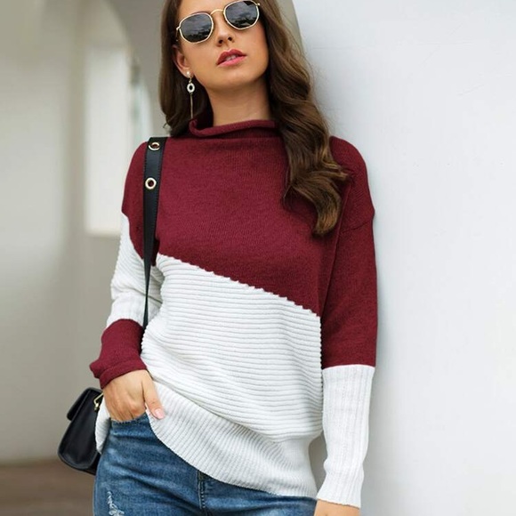 SHEIN Sweaters - Burgundy sweater stored in a smoke free home